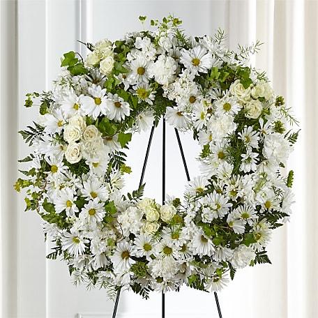 All White Wreath - Gidas Flowers